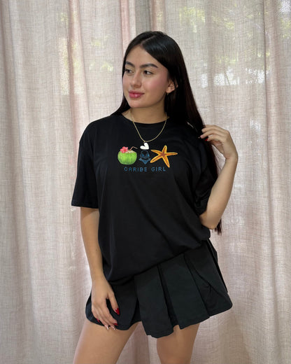 Camiseta Caribe Girl Oversize