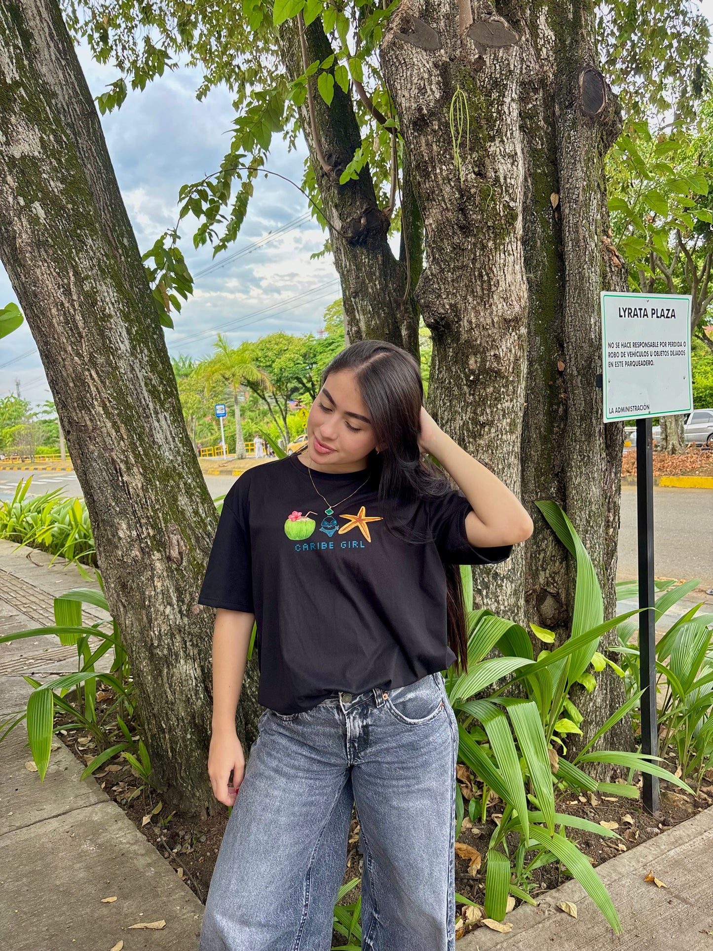 Camiseta Caribe Girl Oversize