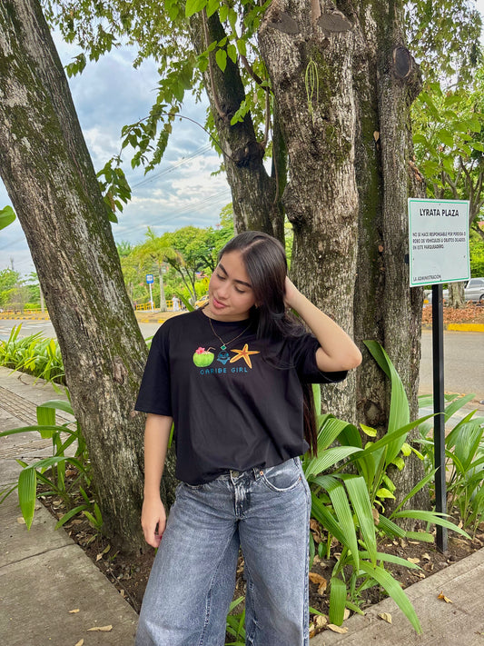 Camiseta Caribe Girl Oversize